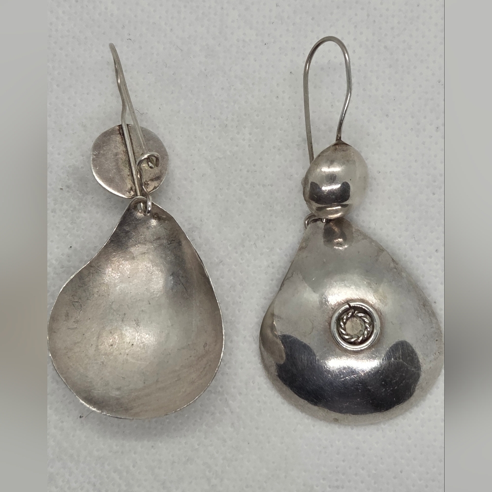 Sterling Silver Unbranded Teardrop Earrings View 2